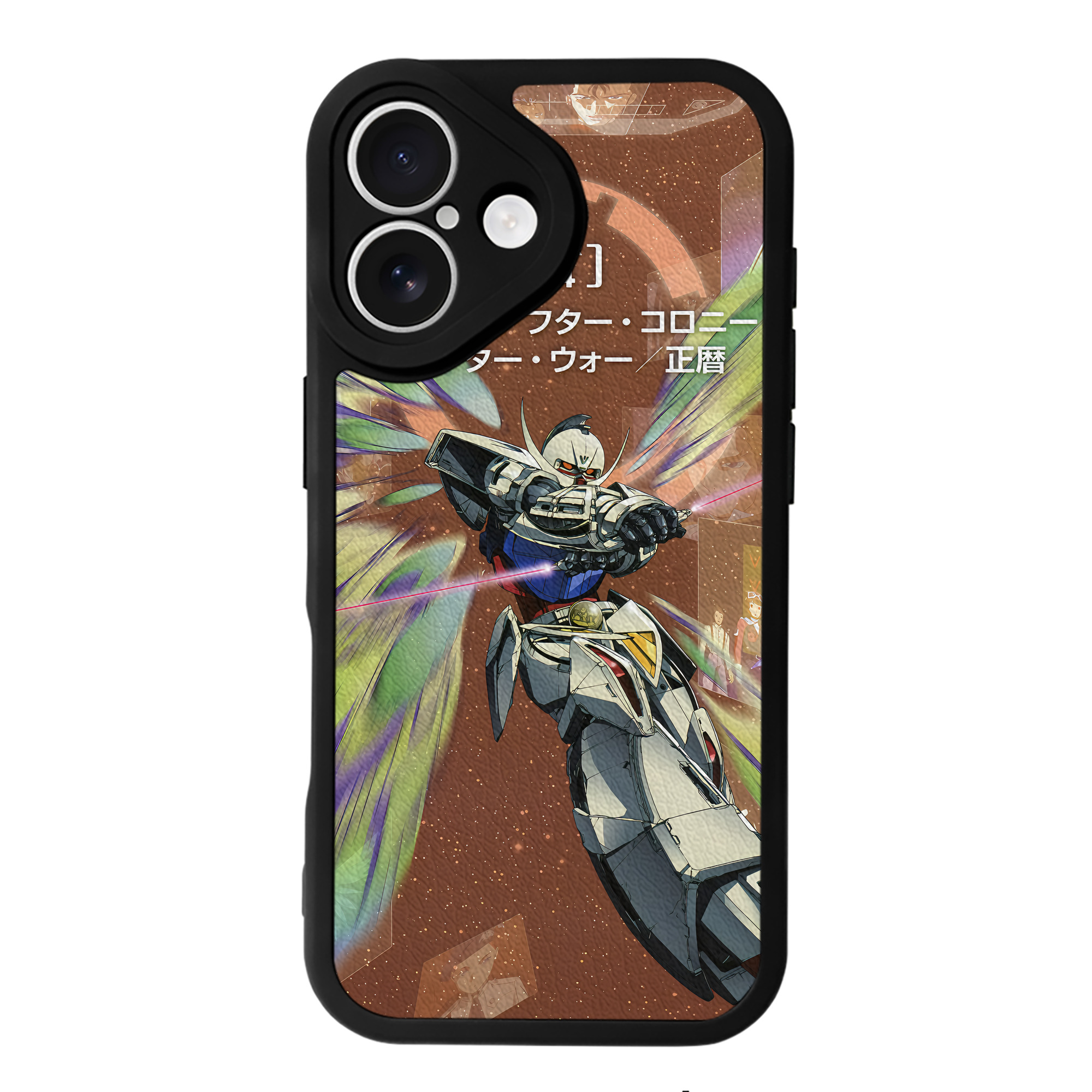 （画像用） 機動戦士ガンダム Mobile Suit Gundam 【iPhone 16シリーズ対応】シリコンスマホケース（レザー調） 材質：シリコン